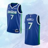 NO 7 Dwight Powell Camiseta Dallas Mavericks Ciudad Azul 2022-23