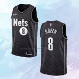 NO 8 Jeff Green Camiseta Brooklyn Nets Earned Negro 2020-21