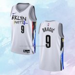 NO 9 Goran Dragic Camiseta Brooklyn Nets Ciudad Blanco 2022-23