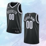 Camiseta Brooklyn Nets Personalizada Icon Negro 2020-21