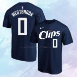 Camiseta Manga Corta Los Angeles Clippers Russell Westbrook Ciudad 2023-24 Azul
