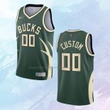 Camiseta Milwaukee Bucks Personalizada Earned Verde 2020-21