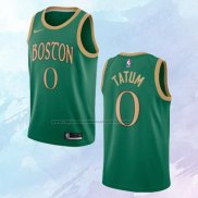 NO 0 Jayson Tatum Camiseta Boston Celtics Ciudad Verde