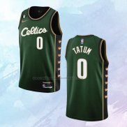 NO 0 Jayson Tatum Camiseta Boston Celtics Ciudad Verde 2022-23