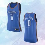 NO 0 Russell Westbrook Camiseta Mujer Oklahoma City Thunder Icon Azul 2017-18