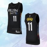NO 11 Kyrie Irving Camiseta Brooklyn Nets Ciudad Autentico Negro 2020-21