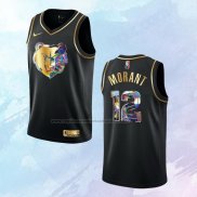 NO 12 Ja Morant Camiseta Memphis Grizzlies Golden Edition Negro 2021-22