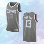 NO 13 Paul George Camiseta Los Angeles Clippers Earned Gris 2020-21