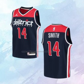 NO 14 Ish Smith Camiseta Nino Washington Wizards Association Azul 2020-21