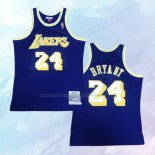NO 24 Kobe Bryant Camiseta Mitchell & Ness Los Angeles Lakers Violeta 2007-08