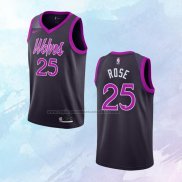 NO 25 Derrick Rose Camiseta Minnesota Timberwolves Ciudad Violeta 2018-19