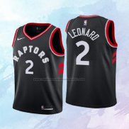 NO 2 Kawhi Leonard Camiseta Nino Toronto Raptors Statement Negro 2018