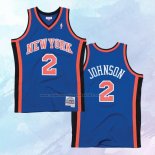 NO 2 Larry Johnson Camiseta New York Knicks Hardwood Classics Throwback Azul