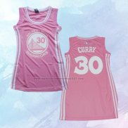 NO 30 Stephen Curry Camiseta Mujer Golden State Warriors Icon Rosa