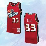 NO 33 Grant Hill Camiseta Mitchell & Ness Detroit Pistons Rojo 1999-00