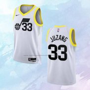NO 33 Johnny Juzang Camiseta Utah Jazz Association Blanco 2022-23