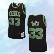 NO 33 Larry Bird Camiseta Mitchell & Ness Boston Celtics Negro 1985-86