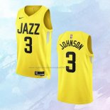 NO 3 Stanley Johnson Camiseta Utah Jazz Icon Amarillo 2022-23