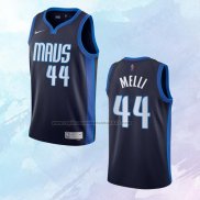 NO 44 Nicolo Melli Camiseta Dallas Mavericks Earned Azul 2020-21
