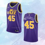 NO 45 Donovan Mitchell Camiseta Utah Jazz Classic Violeta 2018-19