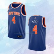 NO 4 Derrick Rose Camiseta New York Knicks Icon Azul