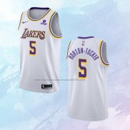 NO 5 Talen Horton-Tucker Camiseta Los Angeles Lakers Association Blanco 2021-2022
