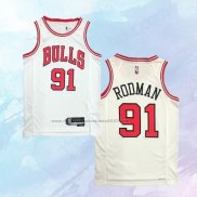 NO 91 Dennis Rodman Camiseta Chicago Bulls Association Blanco 2021