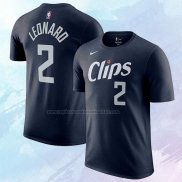 Camiseta Manga Corta Los Angeles Clippers Kawhi Leonard Ciudad 2023-24 Azul