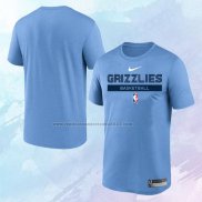 Camiseta Manga Corta Memphis Grizzlies Practice Performance 2022-23 Azul