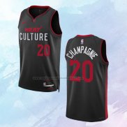 Camiseta Miami Heat Justin Champagnie NO 20 Ciudad 2023-24 Negro