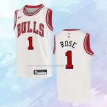 Camiseta Nino Chicago Bulls Derrick Rose NO 1 Association Blanco