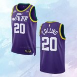 Camiseta Utah Jazz John Collins NO 20 Classic 2023-24 Violeta