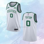 NO 0 Jayson Tatum Camiseta Boston Celtics 75th Anniversary Blanco
