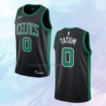 NO 0 Jayson Tatum Camiseta Boston Celtics Statement Negro 2017-2018