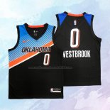 NO 0 Russell Westbrook Camiseta Oklahoma City Thunder Ciudad Negro 2020-21