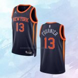 NO 13 Evan Fournier Camiseta New York Knicks Statement Negro 2022-23