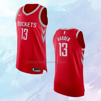 NO 13 James Harden Camiseta Houston Rockets Icon Autentico Rojo