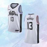 NO 13 Paul George Camiseta Los Angeles Clippers Ciudad Blanco 2019-20