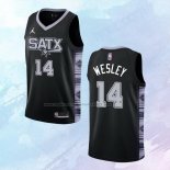 NO 14 Blake Wesley Camiseta San Antonio Spurs Statement Negro 2022-23