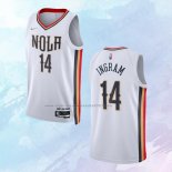 NO 14 Brandon Ingram Camiseta New Orleans Pelicans Ciudad Blanco 2021-22