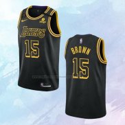 NO 15 Jabari Brown Camiseta Los Angeles Lakers Mamba Negro 2021-22