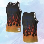 NO 1 Penny Hardaway Camiseta Orlando Magic Flames Negro