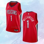NO 1 Zion Williamson Camiseta New Orleans Pelicans Statement Rojo 2020-21