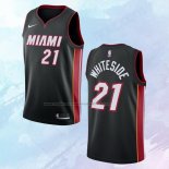 NO 21 Hassan Whiteside Camiseta Miami Heat Icon Negro