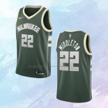 NO 22 Khris Middleton Camiseta Milwaukee Bucks Icon Verde