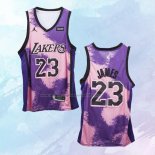 NO 23 LeBron James Camiseta Los Angeles Lakers Fashion Royalty Violeta