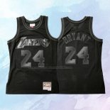 NO 24 Kobe Bryant Camiseta Los Angeles Lakers Hardwood Classics Negro