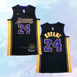 NO 24 Kobe Bryant Camiseta Los Angeles Lakers Retirement Negro 2017-2018