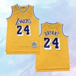 NO 24 Kobe Bryant Camiseta Mitchell & Ness Los Angeles Lakers Amarillo 2007-08