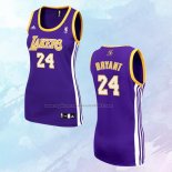 NO 24 Kobe Bryant Camiseta Mujer Los Angeles Lakers Violeta